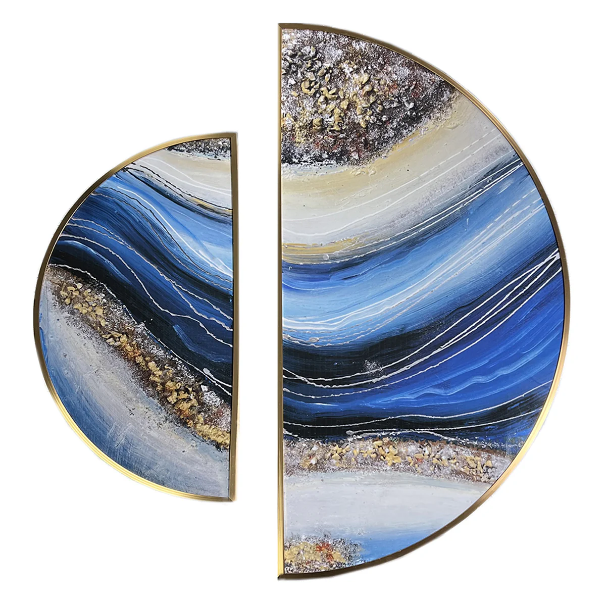 Enchantment Framed Crystal Glass Art Wall Paintings abstract - Set of 2 - Image 3