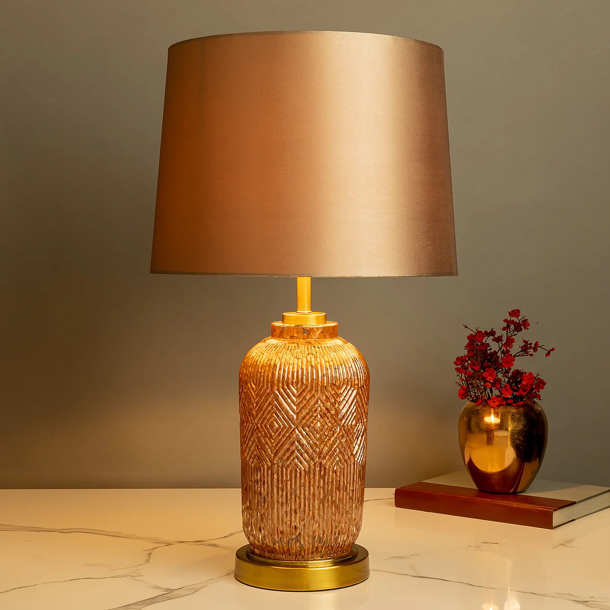 Algeria Serpentine Style Stainless Steel Table Lamp - Image 2