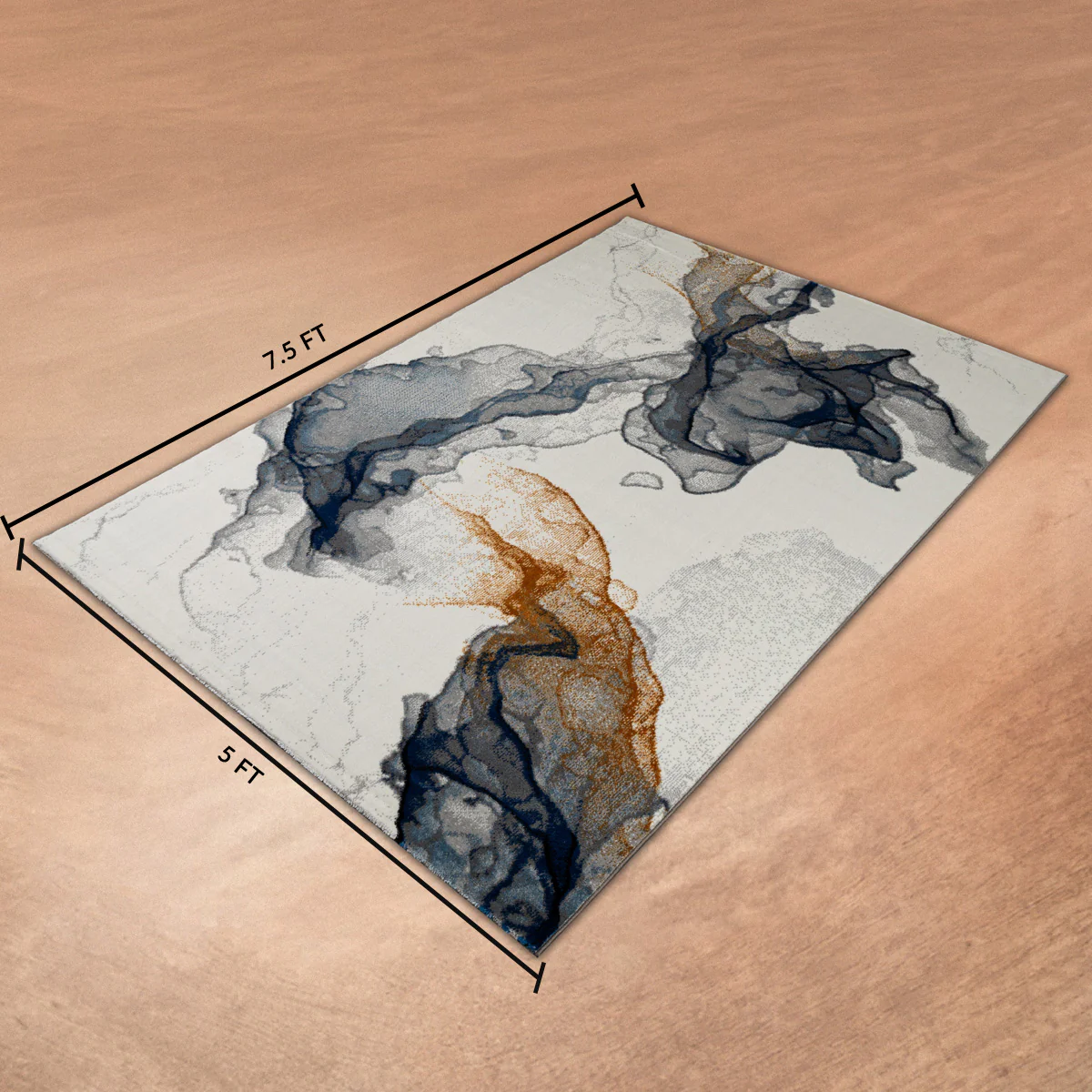 Aquarius Splash Floor Rug ( 5 X 7.5 Feet ) - Image 2