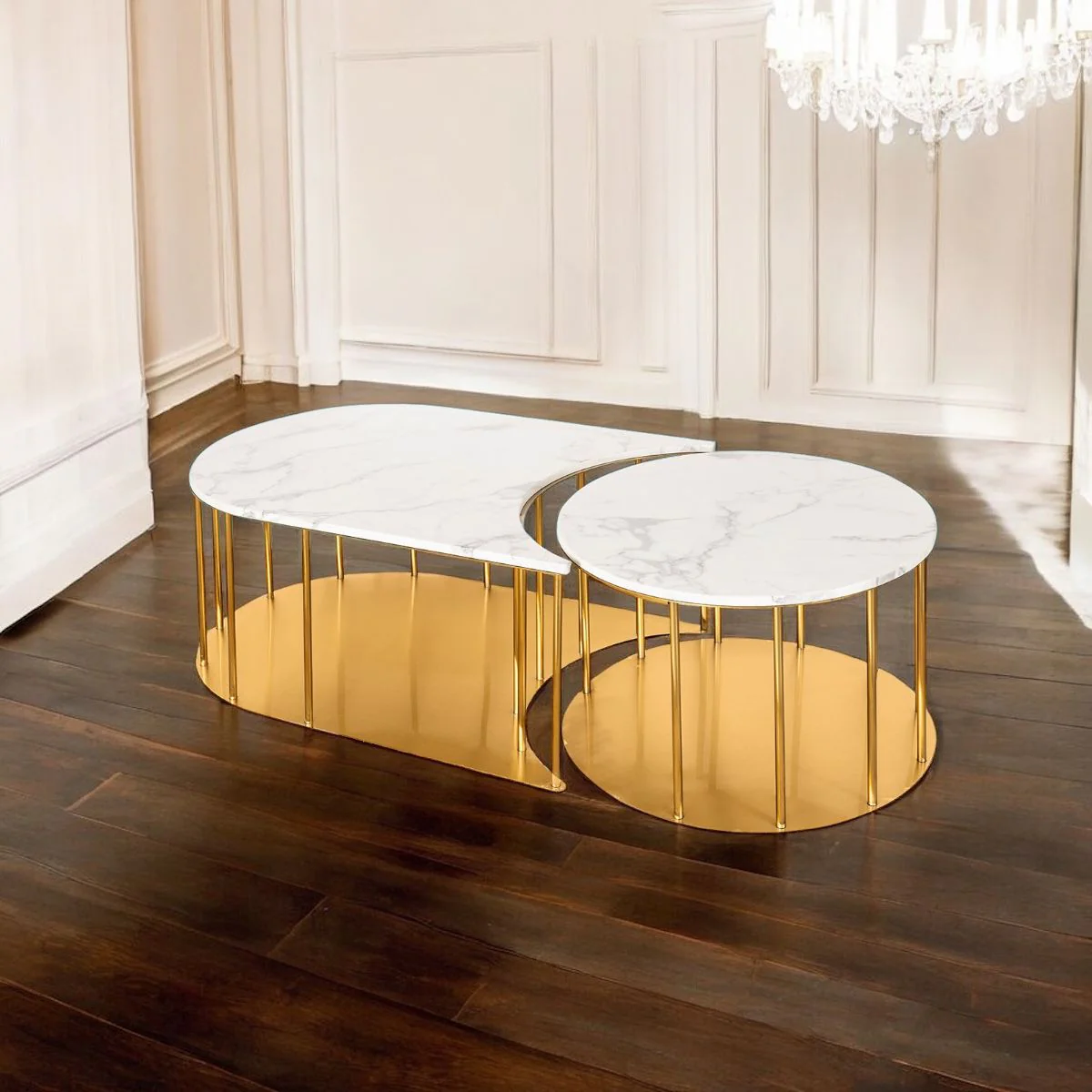 Aristocrat Aura Centre Table Design For Home - Set of 2 (Stainless Steel) - Image 6