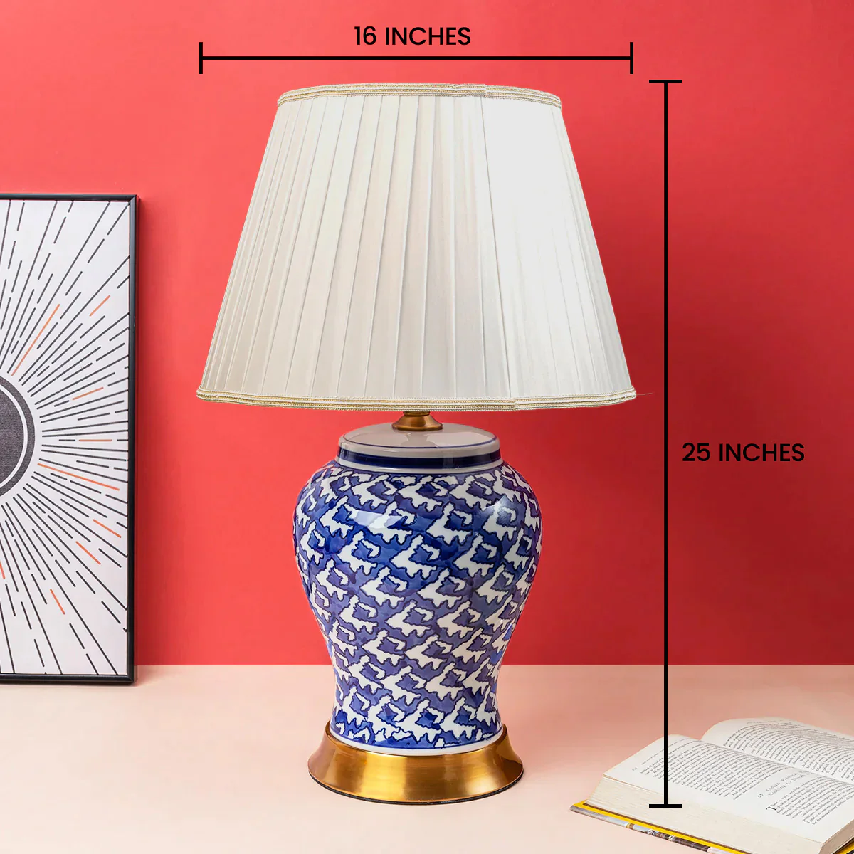 Blue Haven Table Lamp for Bedroom - Image 3
