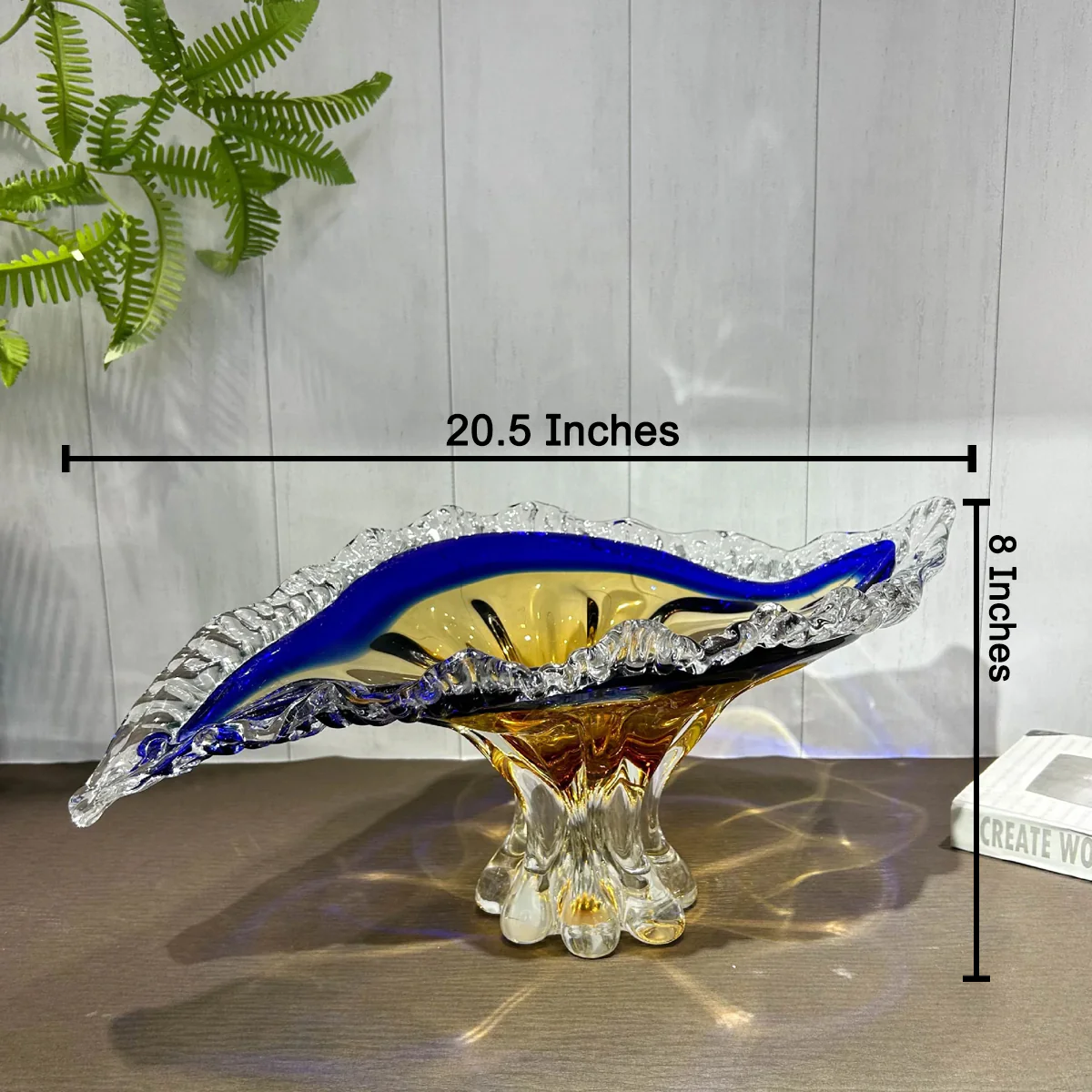 Blue Horizon Charm Handblown Glass Vase & Decorative showpiece - Image 3