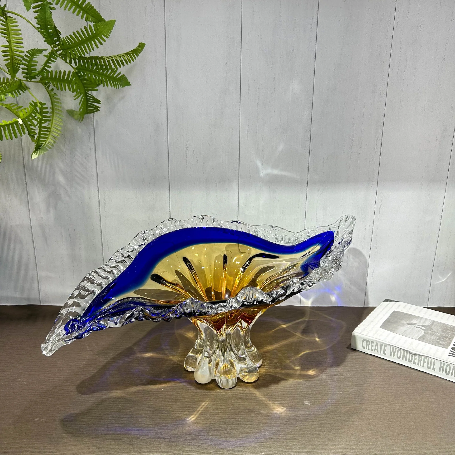 Blue Horizon Charm Handblown Glass Vase & Decorative showpiece - Image 6