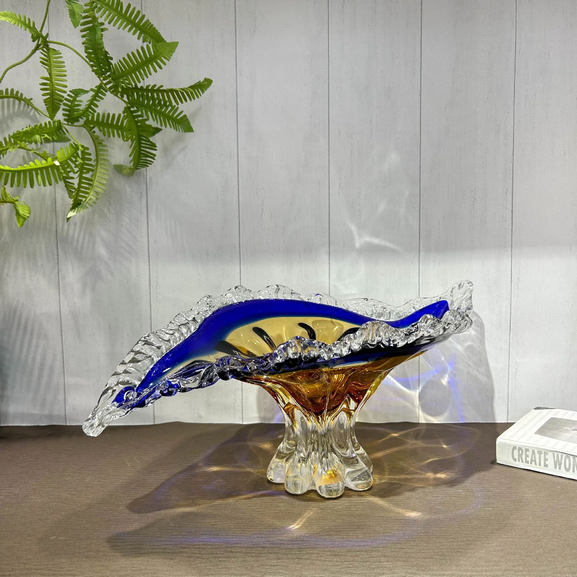 Blue Horizon Charm Handblown Glass Vase & Decorative showpiece - Image 7