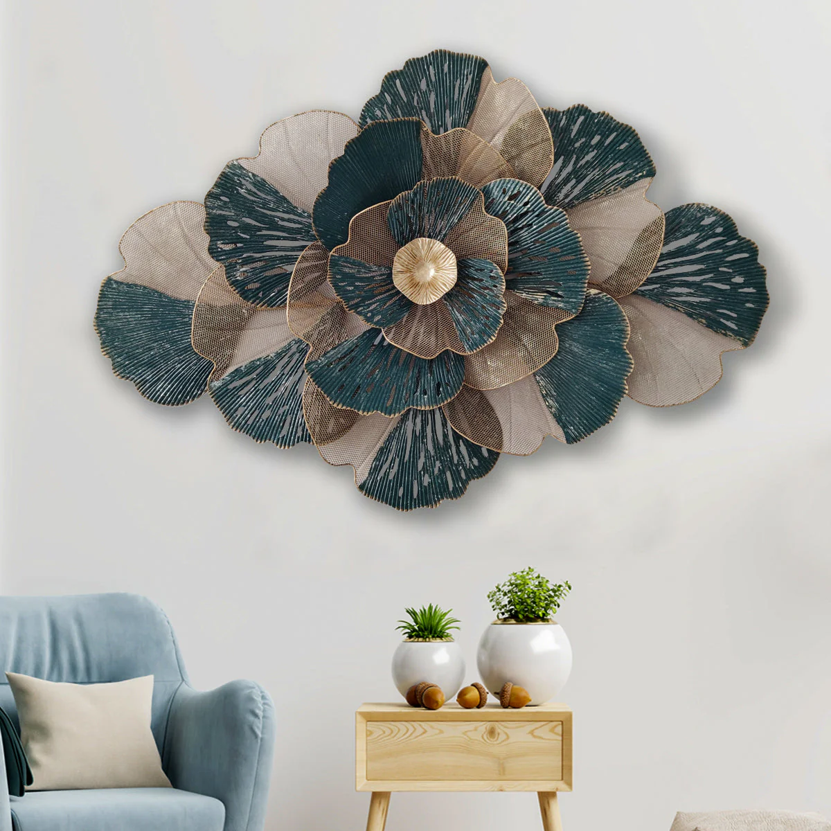 Botanical Dazzle Wall Decoration Metal Wall Decor - Image 3