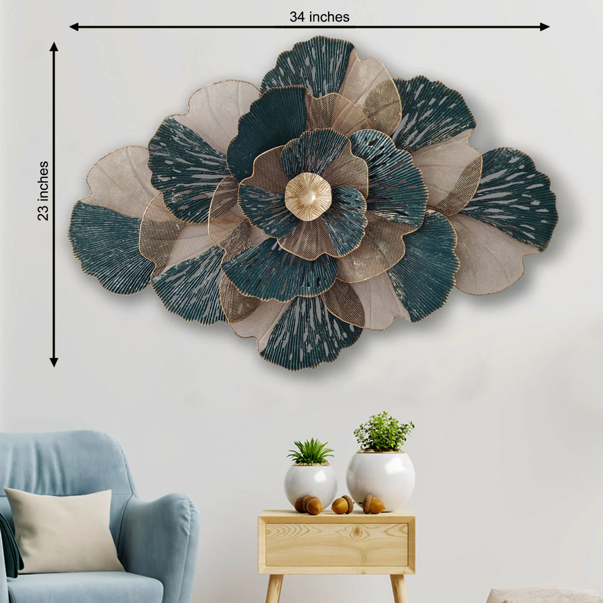 Botanical Dazzle Wall Decoration Metal Wall Decor - Image 4