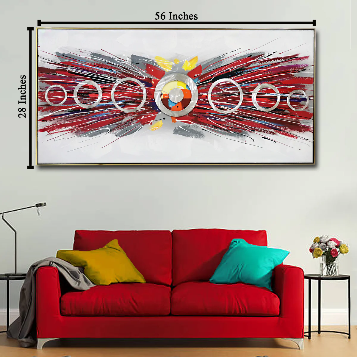 Charm and Charisma 100% Hand Painted Wall Painting (With Outer Floater Frame) - Image 2