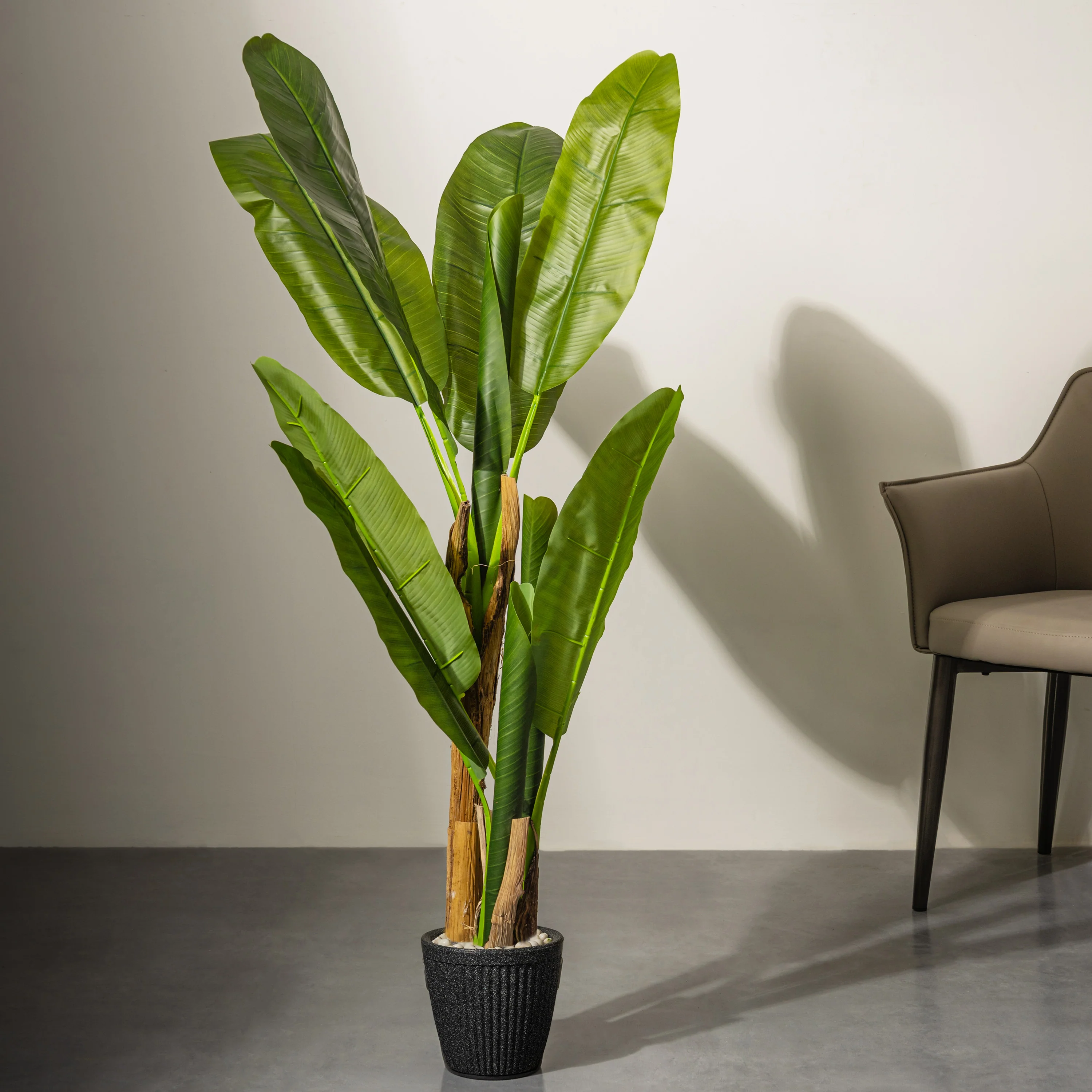 Banana Bliss Grove - 10 Leaf  Artificial Plant (4.5 Feet) (Natural Feel) - Image 3