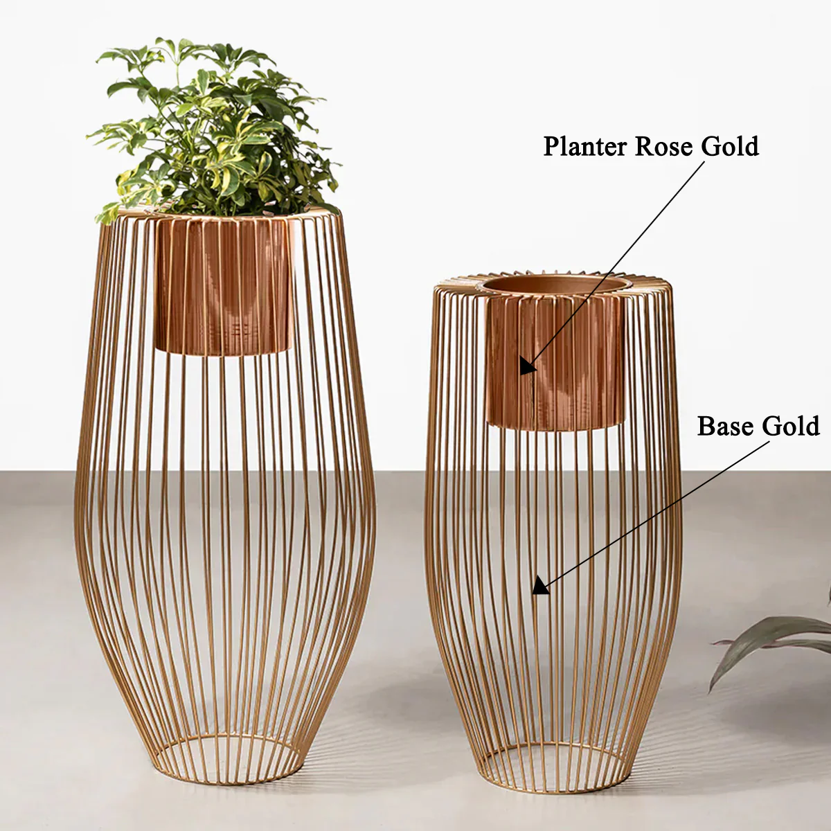 Euphoric Earth Planters Set of 2 - Rose Gold - Image 2