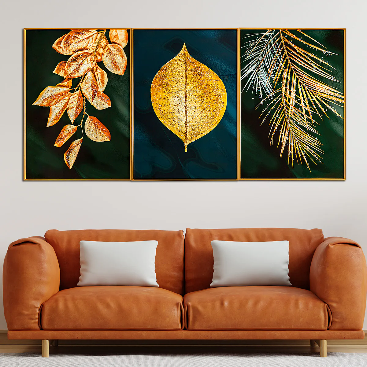 One With Nature Crystal Glass Painting - Set of 3