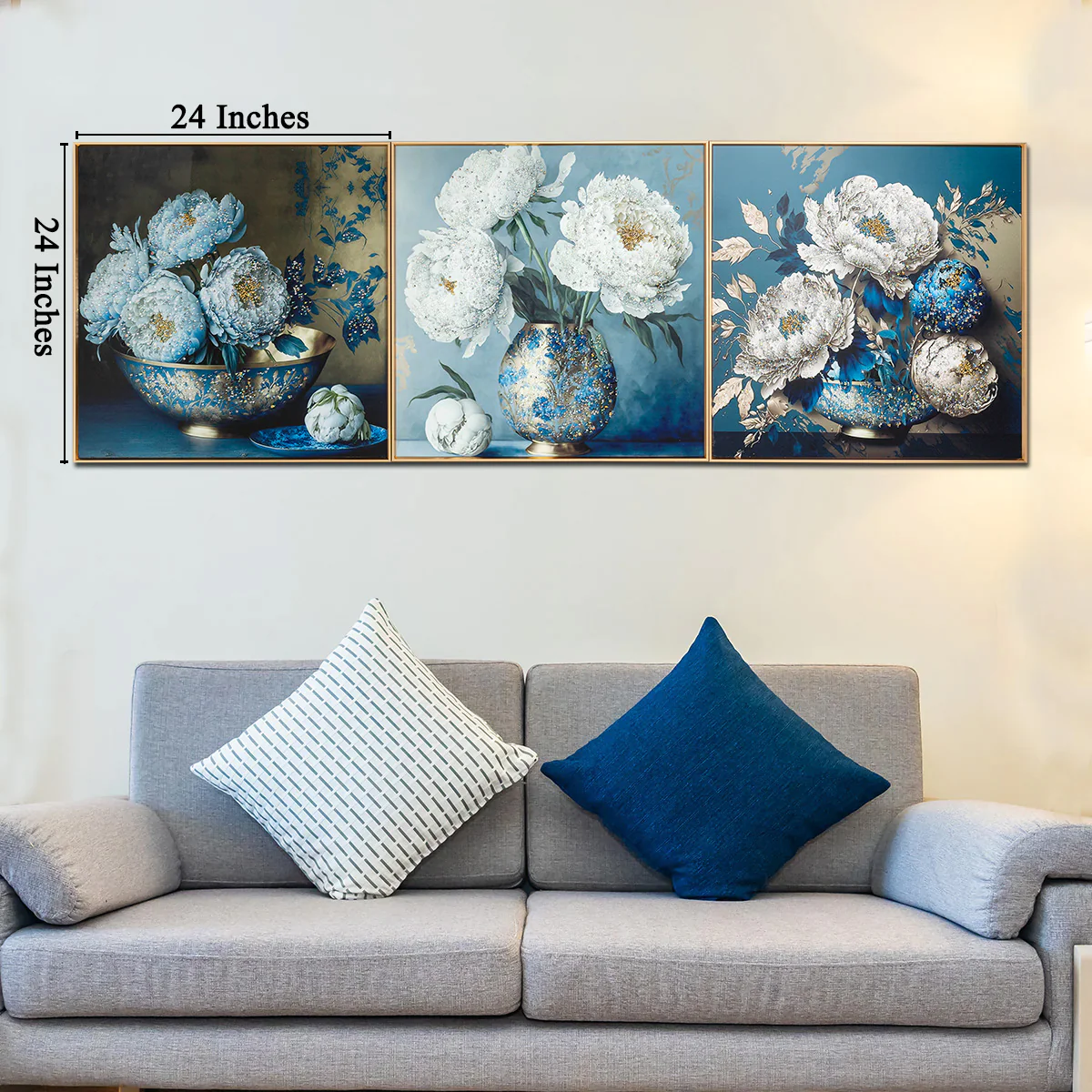 Crystal Petals Glass Painting - Set of 3 - Image 4