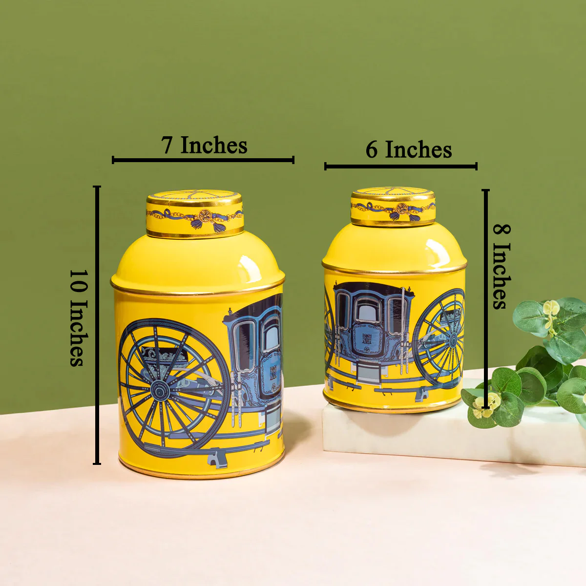 Daffodil Love Decorative Ceramic Vase And Showpiece - Pair - Image 2