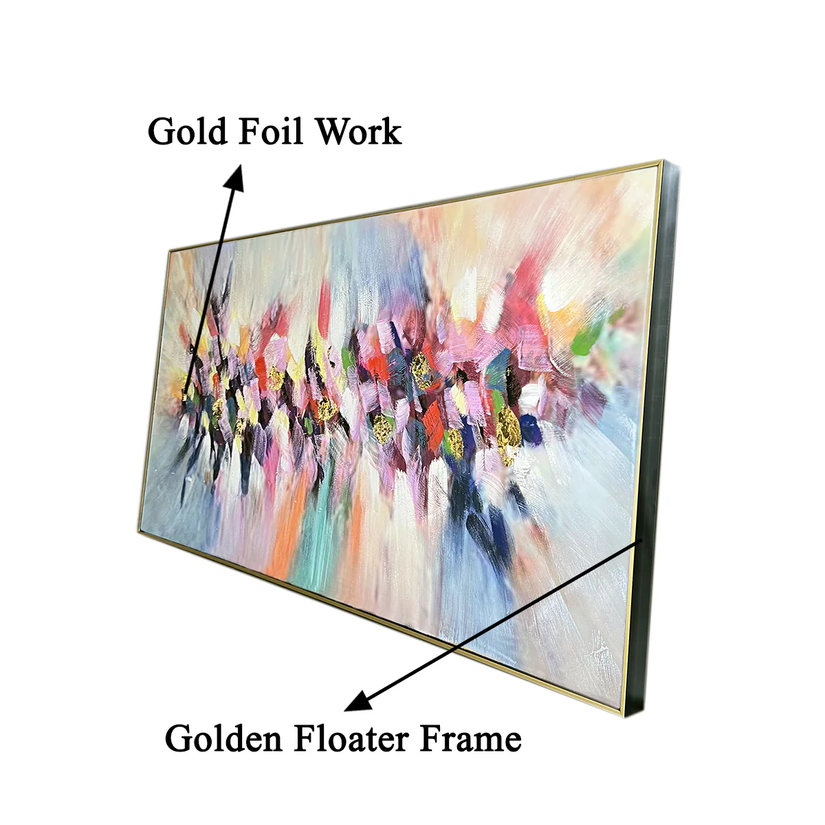 Dreamscape 100% Hand Painted Wall Painting (With outer Floater Frame) - Image 2