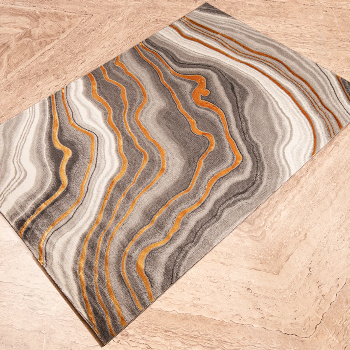 Earthy Textured  Abstract Floor Rug (6.5 X 9.5 Feet) - Image 2