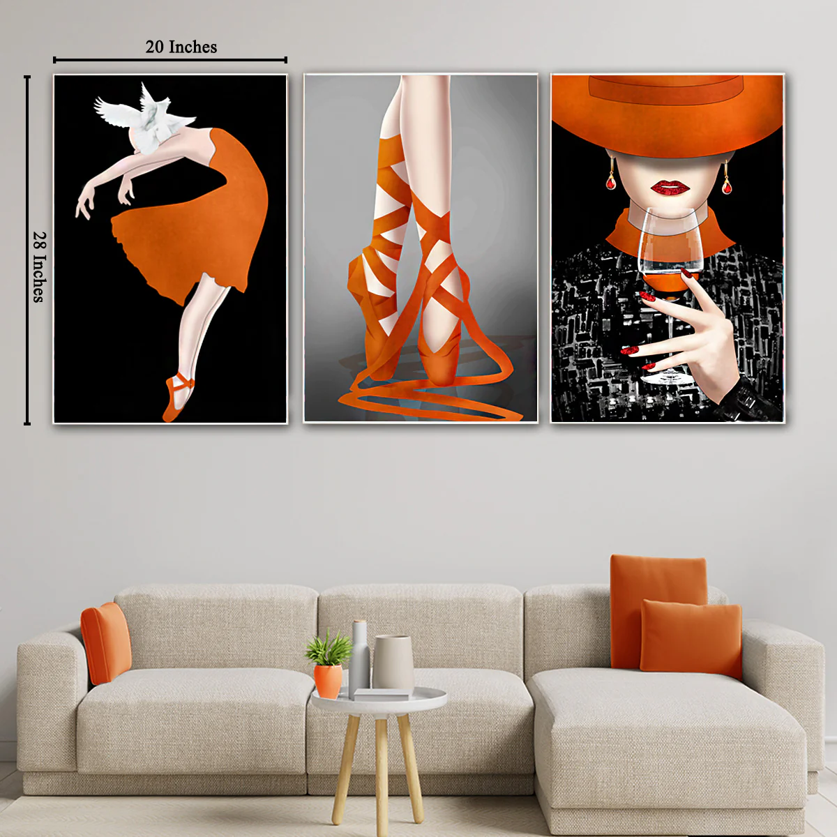 Elegance Personified Framed Canvas Print Set of 3 - Image 2