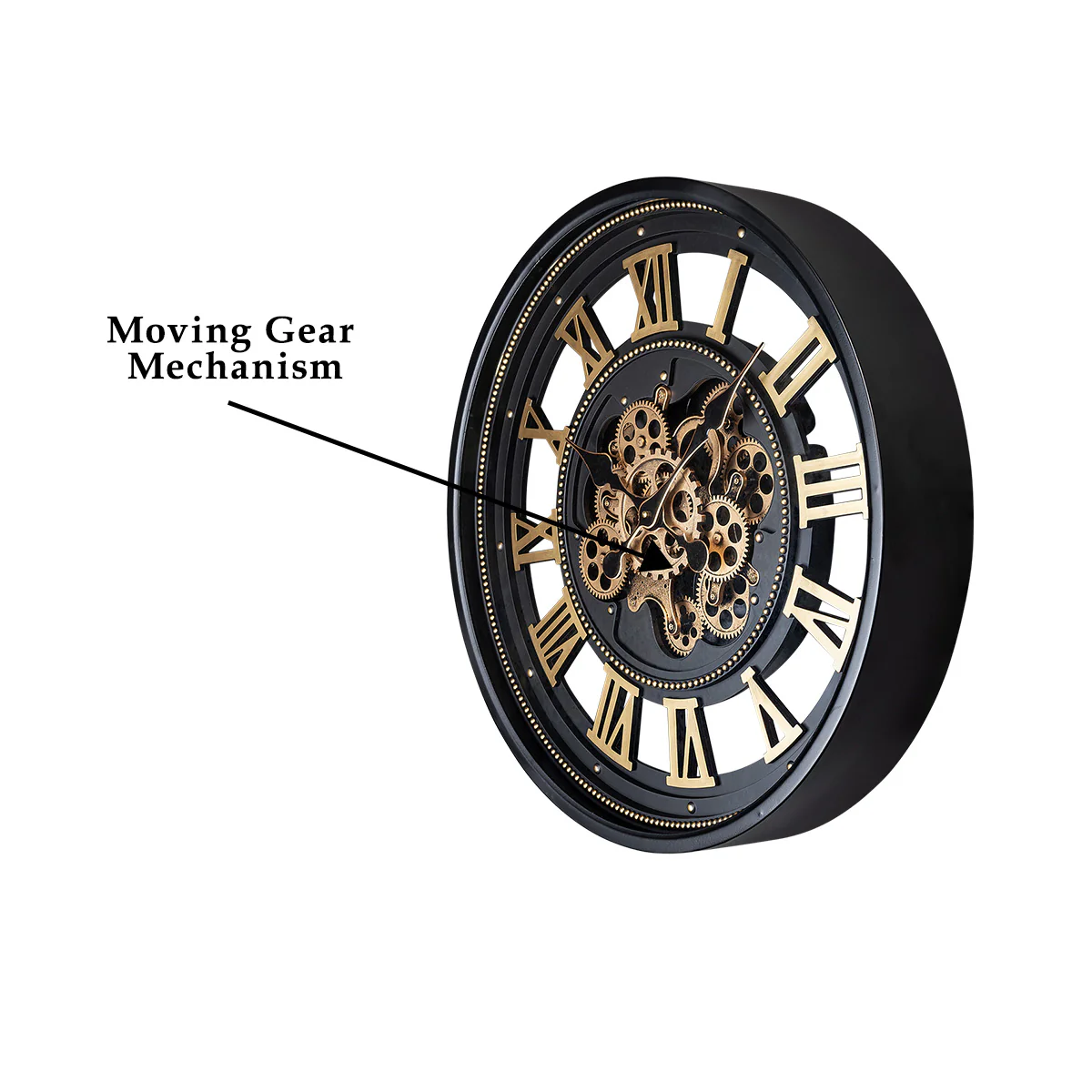Elegant Eon Luxury Designer Watches  Wall Clock Online With Moving Gear Mechanism Buy Wall Clock Online (Steel Body) - Image 3