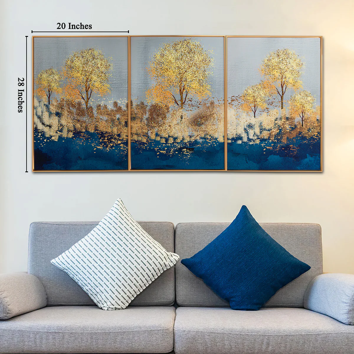 Eternal Transitions Crystal Glass Wall Paintings abstract - Set of 3 - Image 4