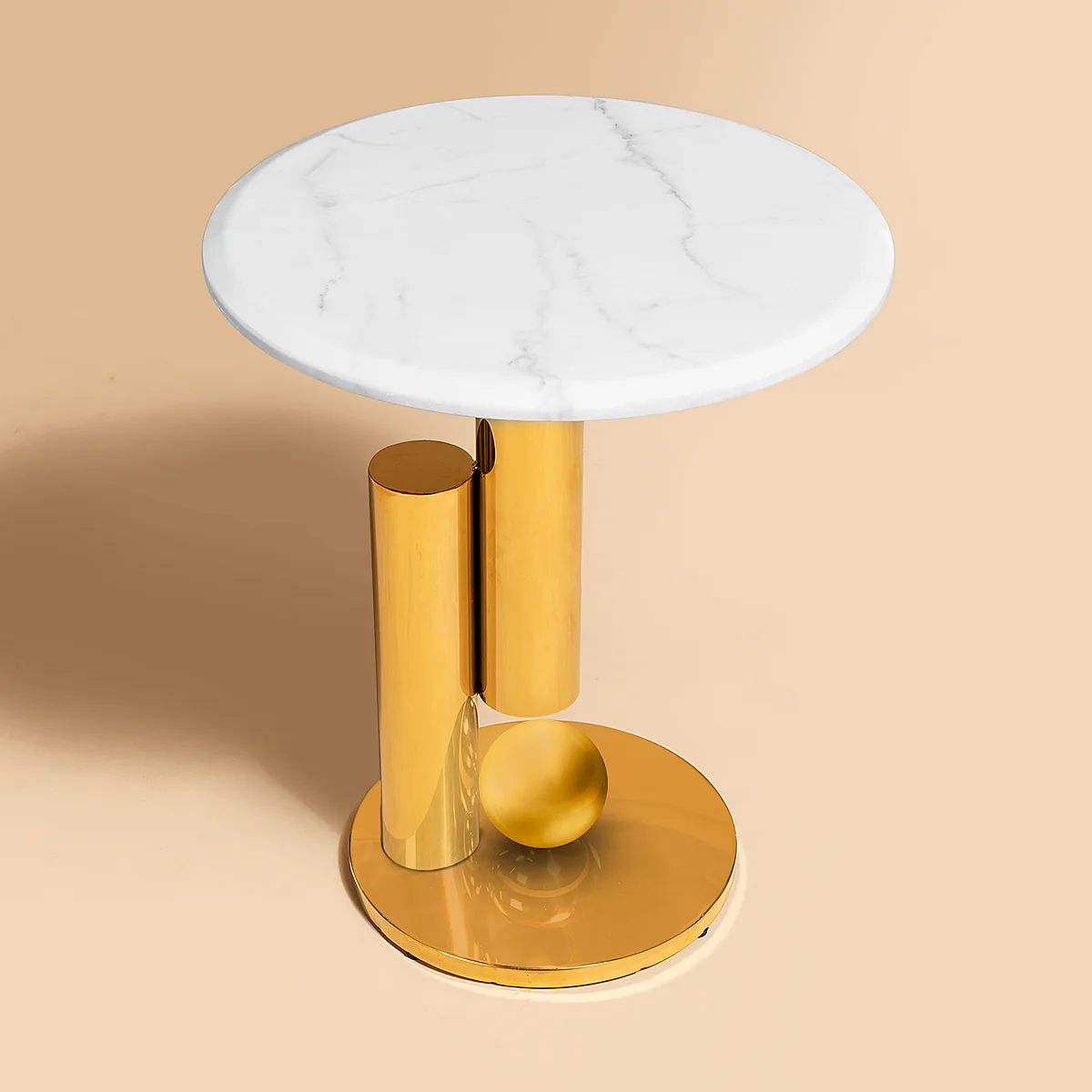 Ethereal Haven Side Table (Stainless Steel) - Gold - Image 6