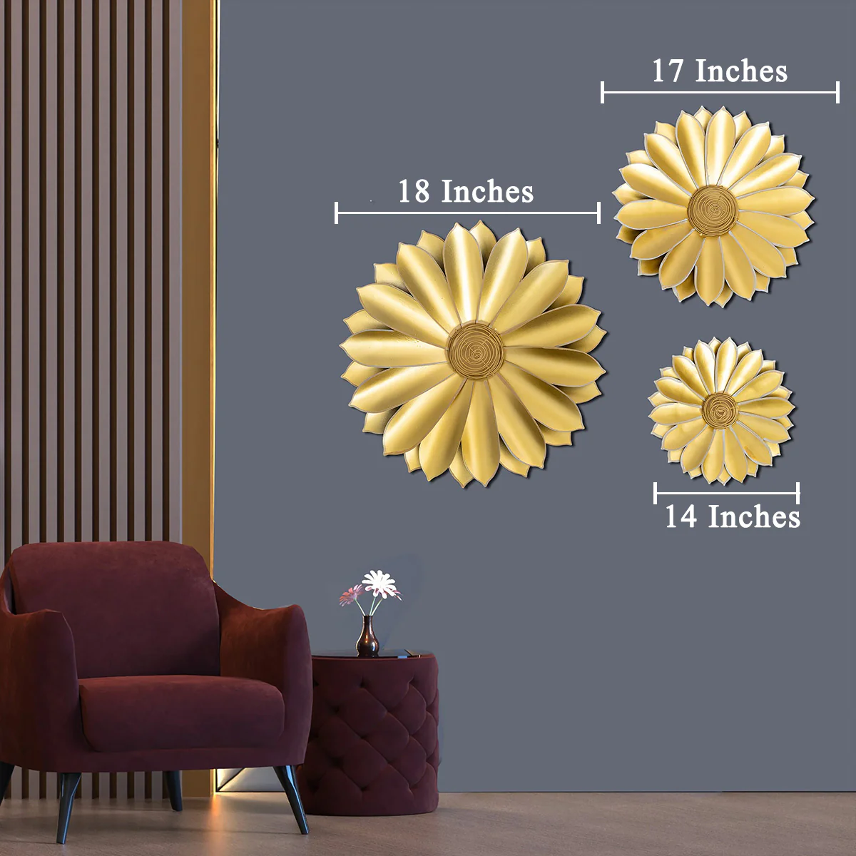Floral Chic Metal Wall Art - Image 3