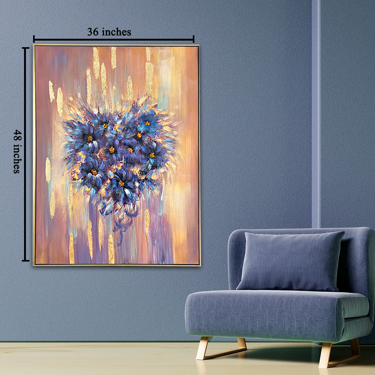 Flower Paradise Nature 100% Wall Decor Paintings for Home & Wall Decoration Items (With Outer Floater Frame) (48 x 36 Inches) - Image 3