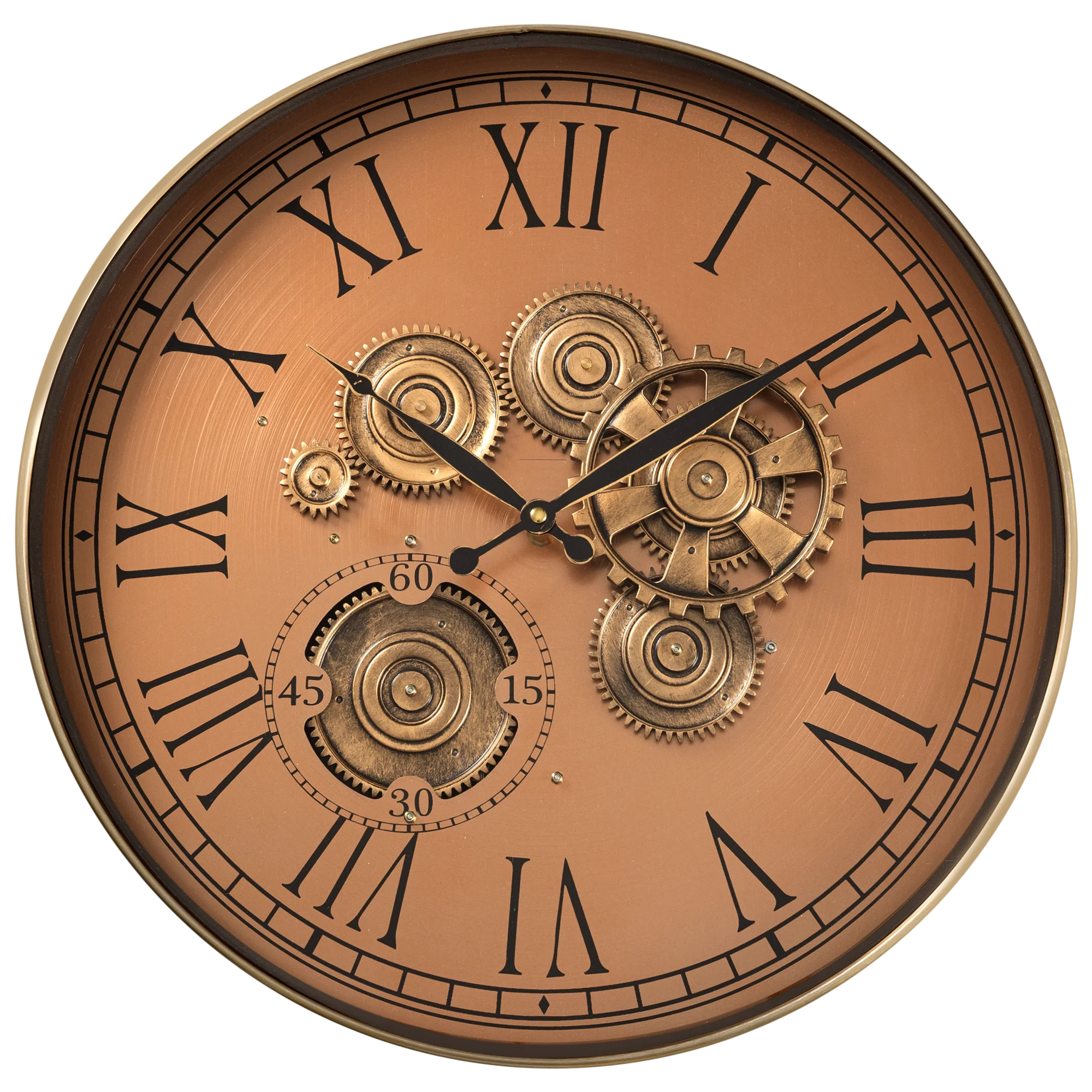 Flux Dial Luxury Designer Wall Clock Online With Moving Gear Mechanism Buy Wall Clock Online (Steel Body) - Image 3