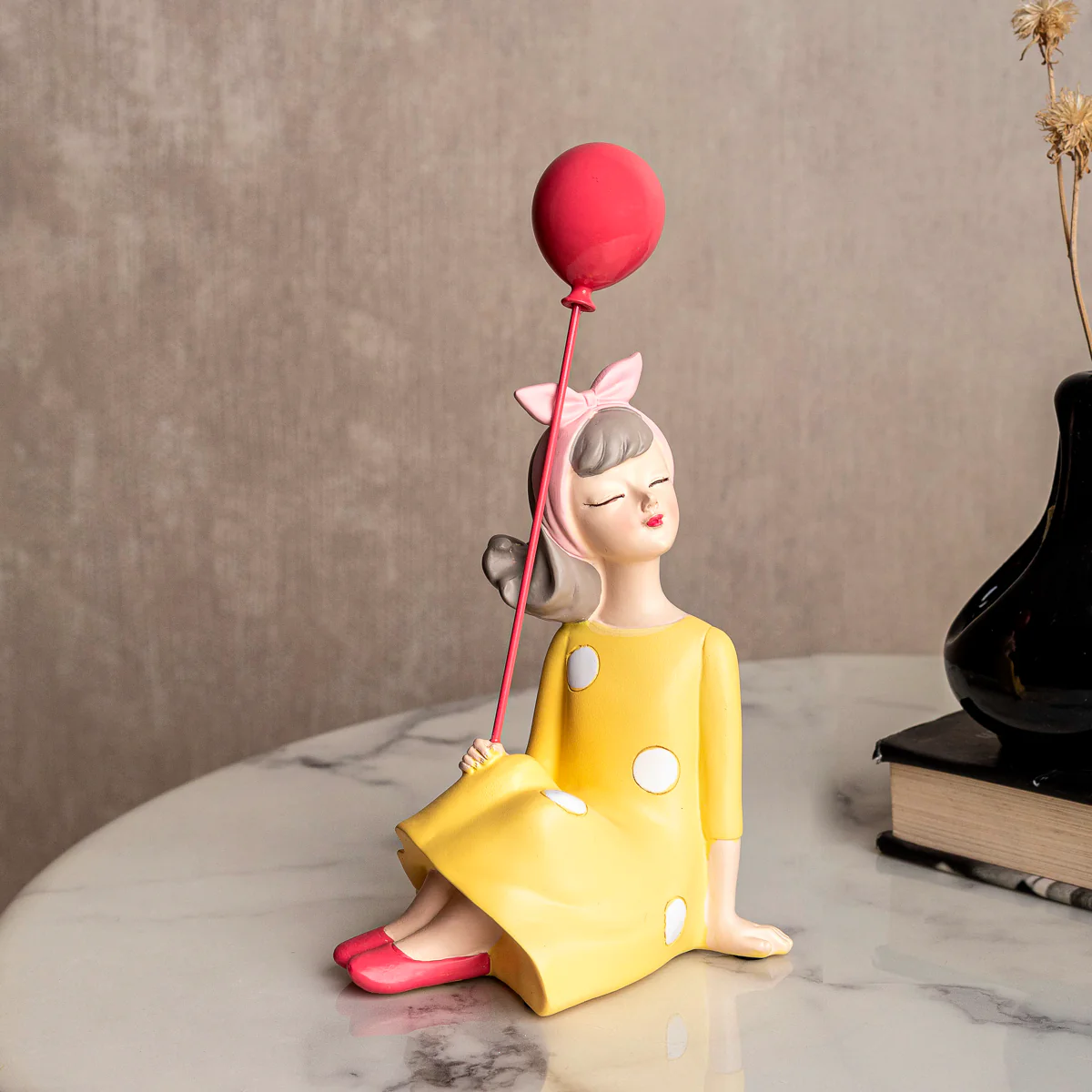 Girl with a Red Balloon Decorative Showpiece - Image 2