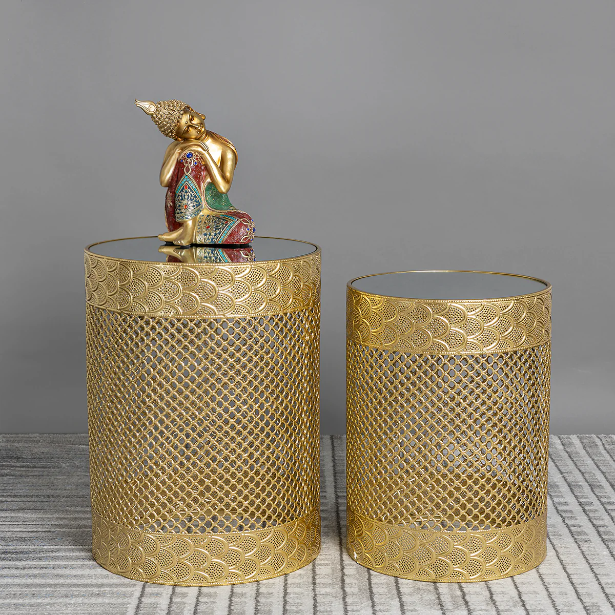 Gleaming Gossamer Nesting Side Tables