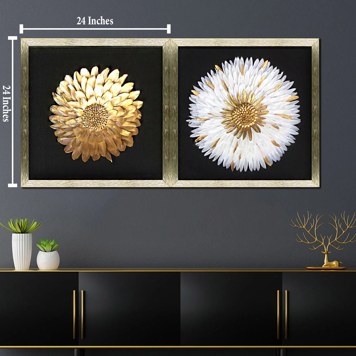Glitz and Glam & Homely Treasure Shadow Box for Wall Decoration - Set of 2 - Image 2
