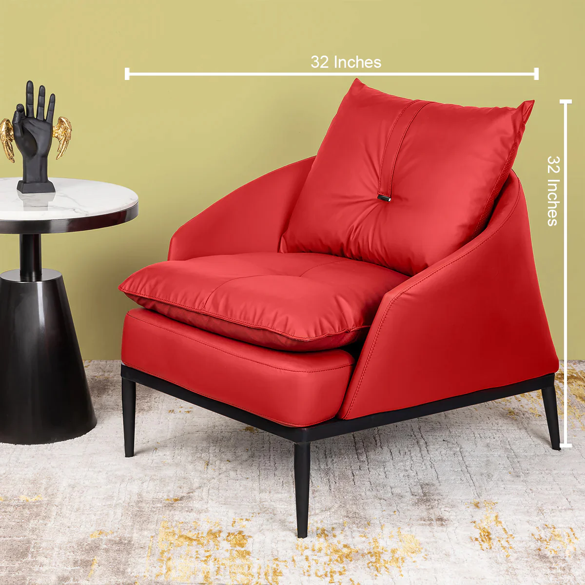 Jade Sanctuary Lounge Chair - Red - Image 3