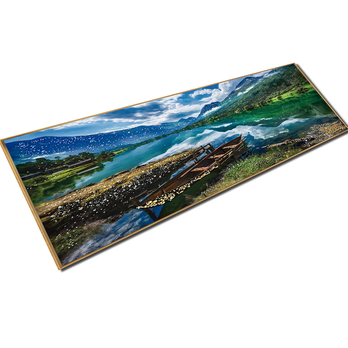 Lakeside Horizon Crystal Glass Nature Painting & Wall Decoration Items - Image 4