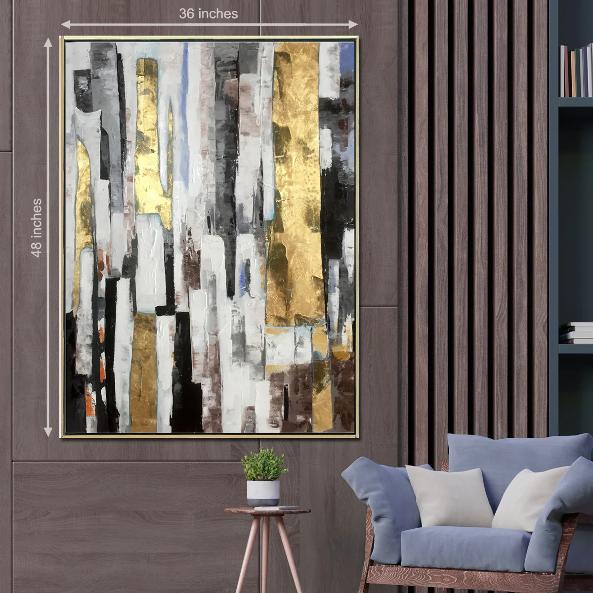 Lost in Paradise Modern Art 100% Hand Painted Wall Painting (With Outer Floater frame) - Image 2