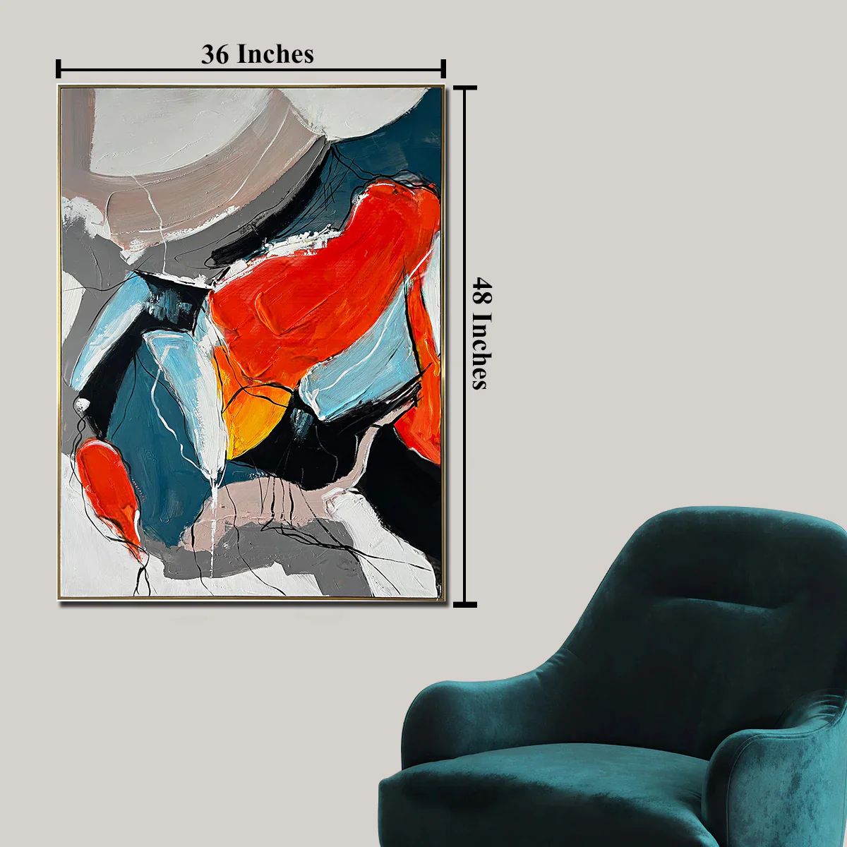Luminous Illusions Handpainted Wall Painting (With outer Floater Frame) - Image 3