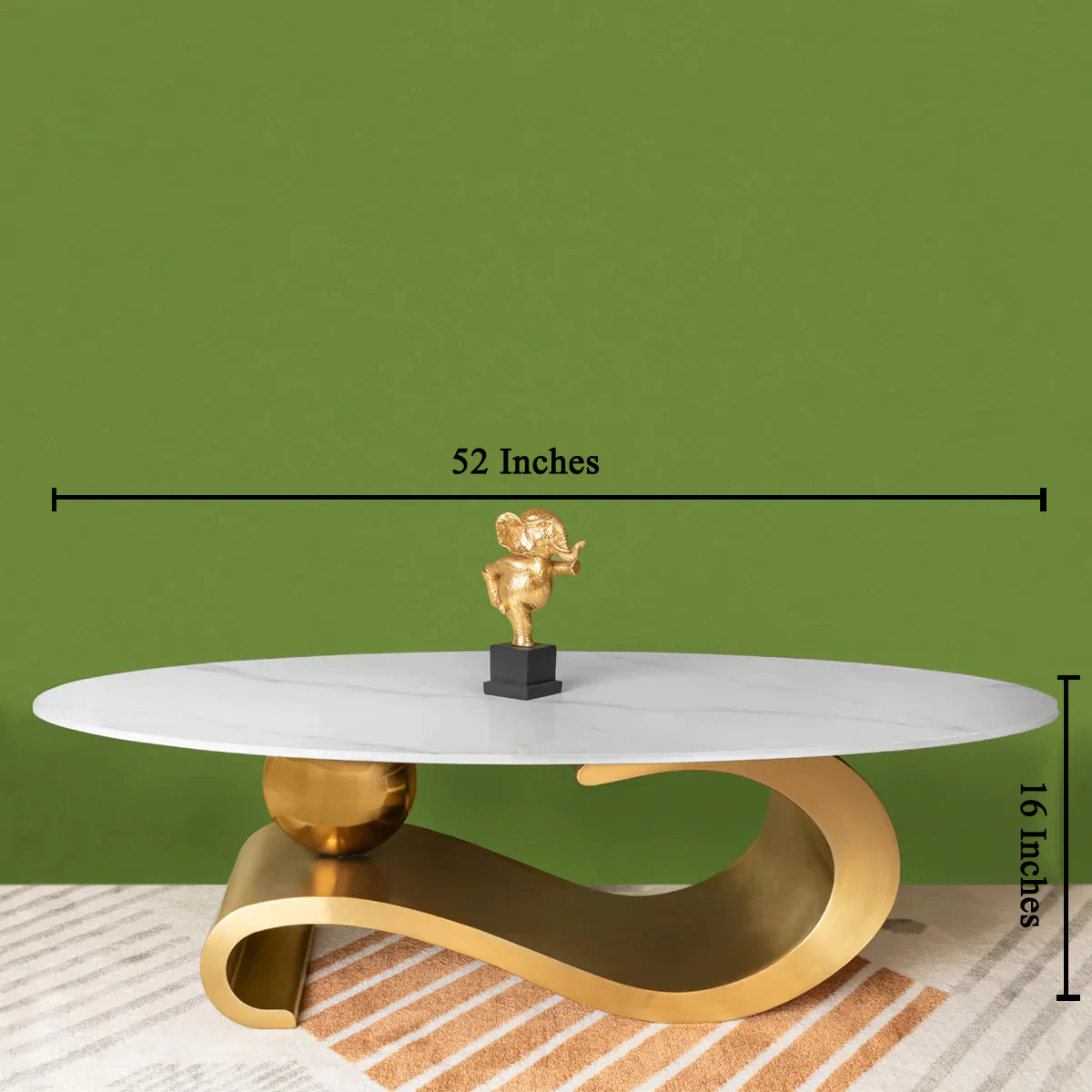 Monala Centre Table for Living Room - Gold (Stainless Steel) - Image 2