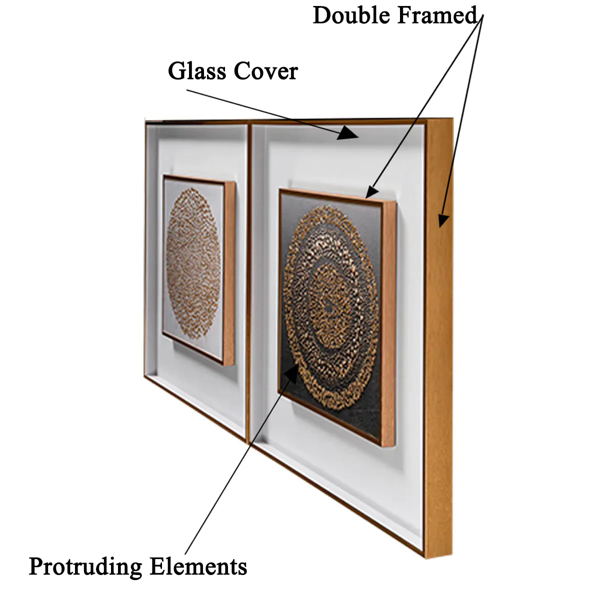 Mystical Mirage Shadow Box Wall Decoration Piece - Set of 2 - Image 2