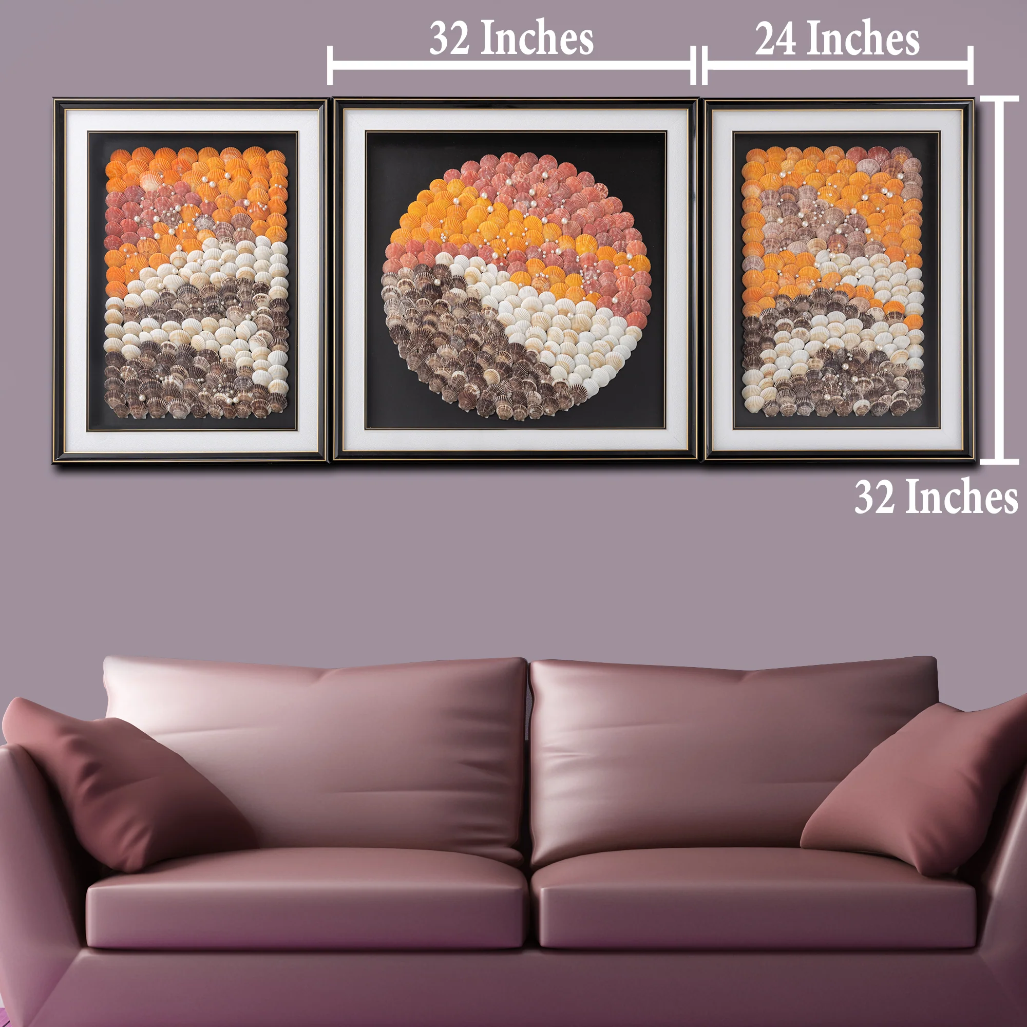Ocean’s Rhythm Wall Decoration Shadow Box - Set of 3 - Image 2