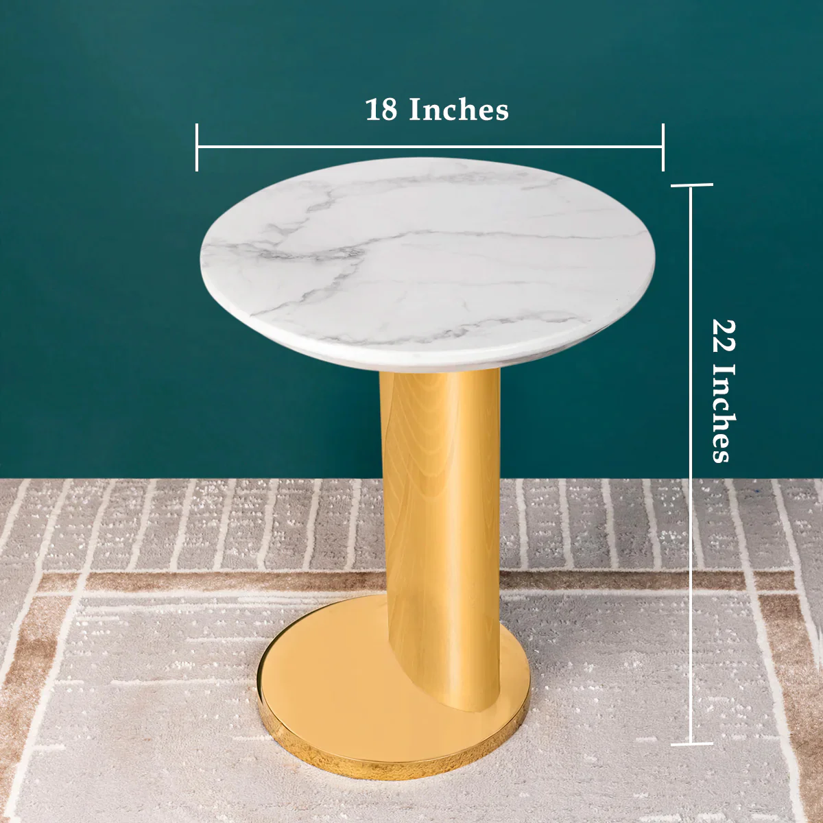 Radiant Rendezvous Side Table -(Stainless Steel) - Image 2