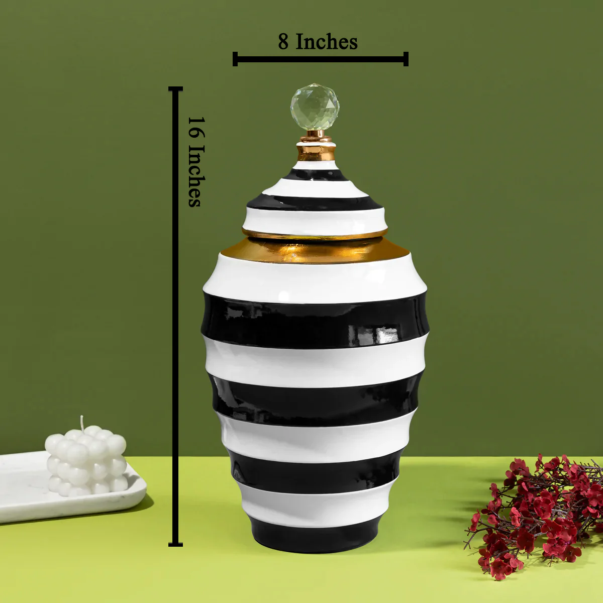Regal Elegance Decorative Ceramic Vase And Showpiece  - Big - Image 2