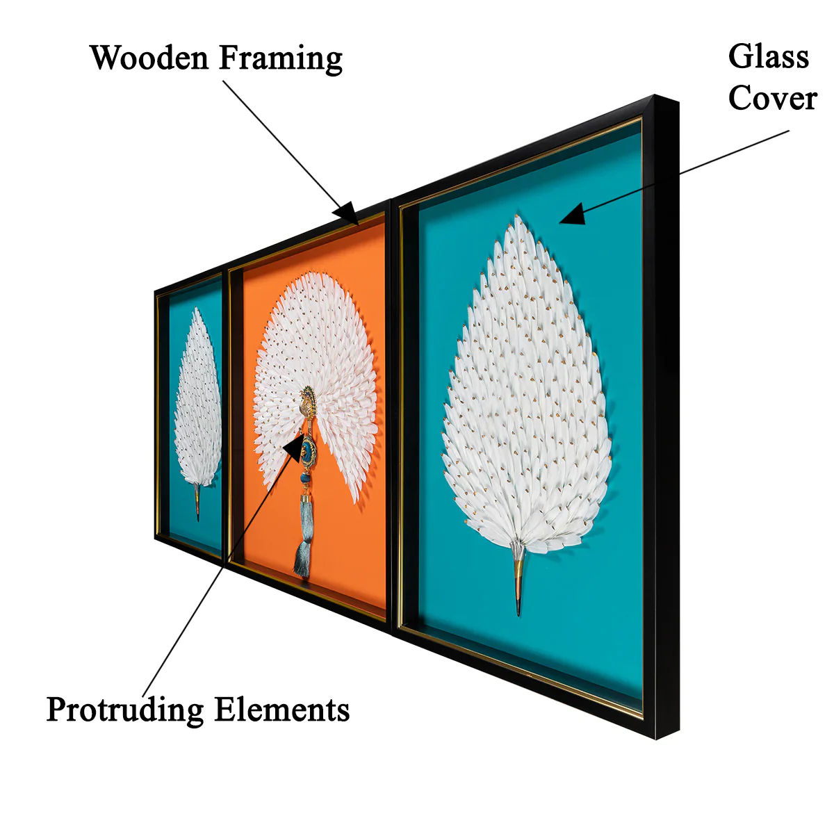 Serenity in Bloom Shadow Box Wall Decoration Piece - Set of 3 - Image 2