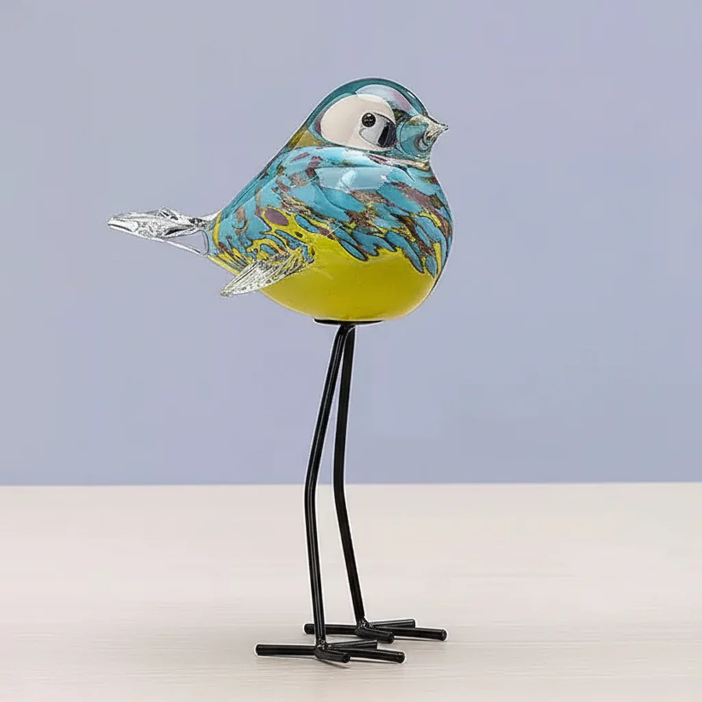 Sky Song Bird Handblown Glass Showpiece & Items for Room Decoration