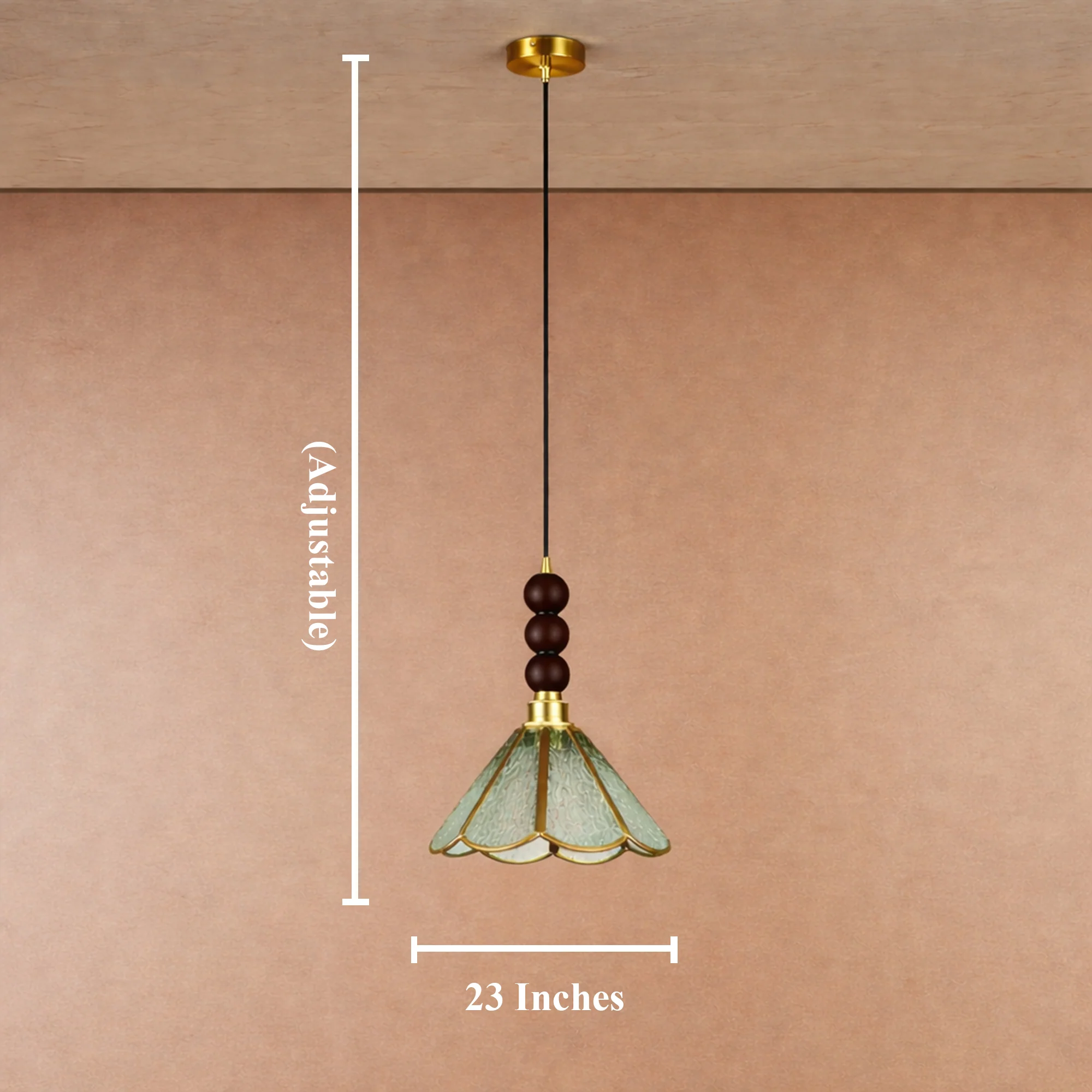 Soft Blossom  Pendant For Living Room - Green - Image 3