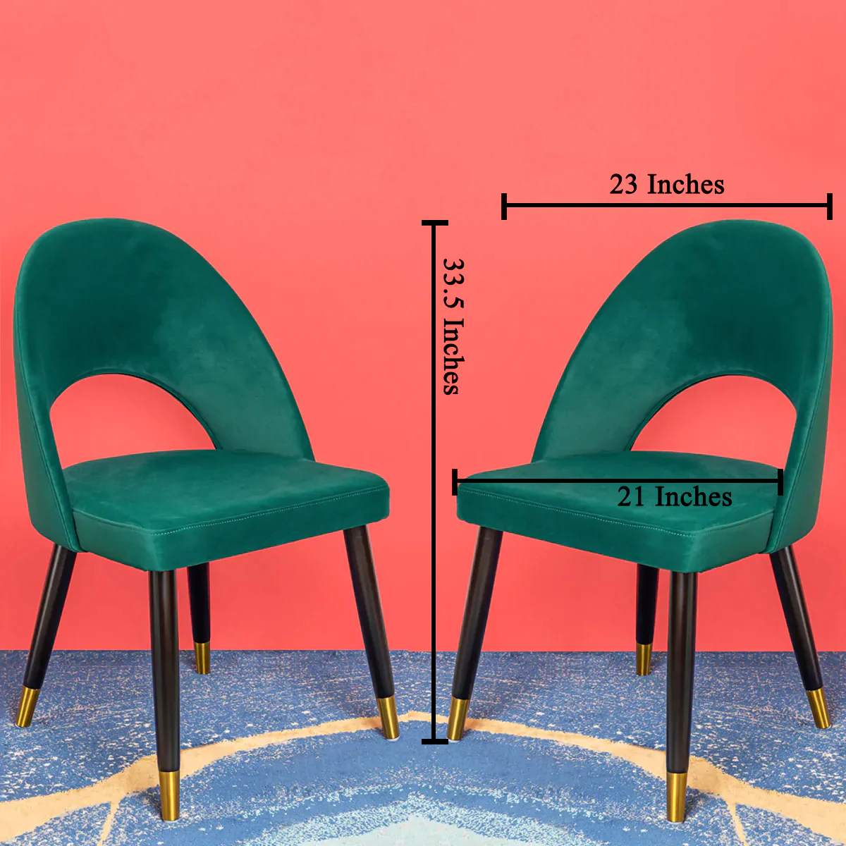 Soho Dining Chair - Green Set of 2 - Image 3