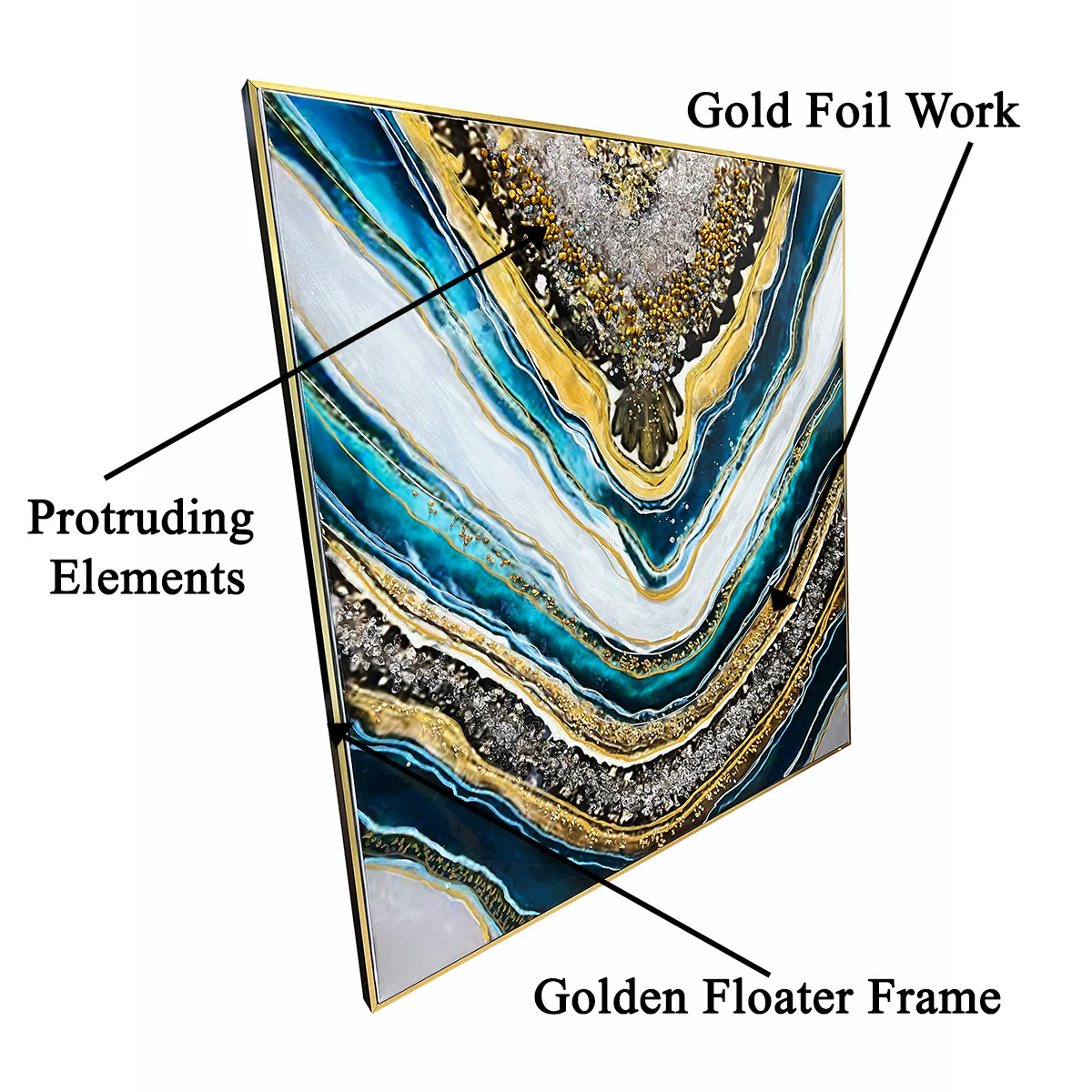 Stardust Symphony Resin Art Painting - Image 2