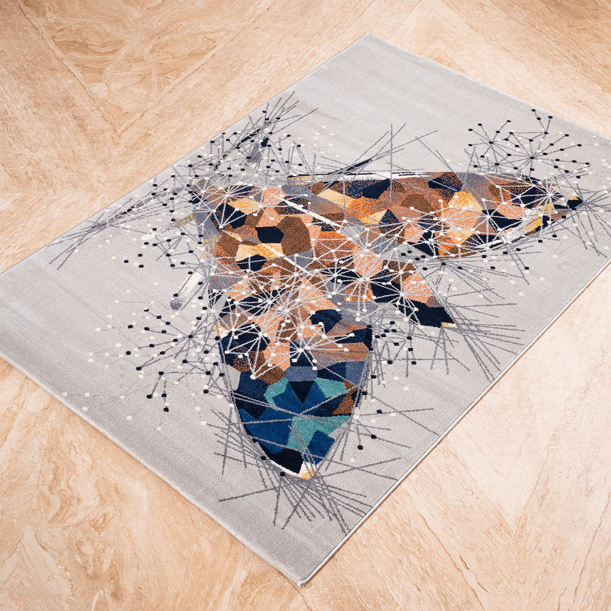 The Abstract Butterfly Floor Rug 5X 7.5 ft - Image 2