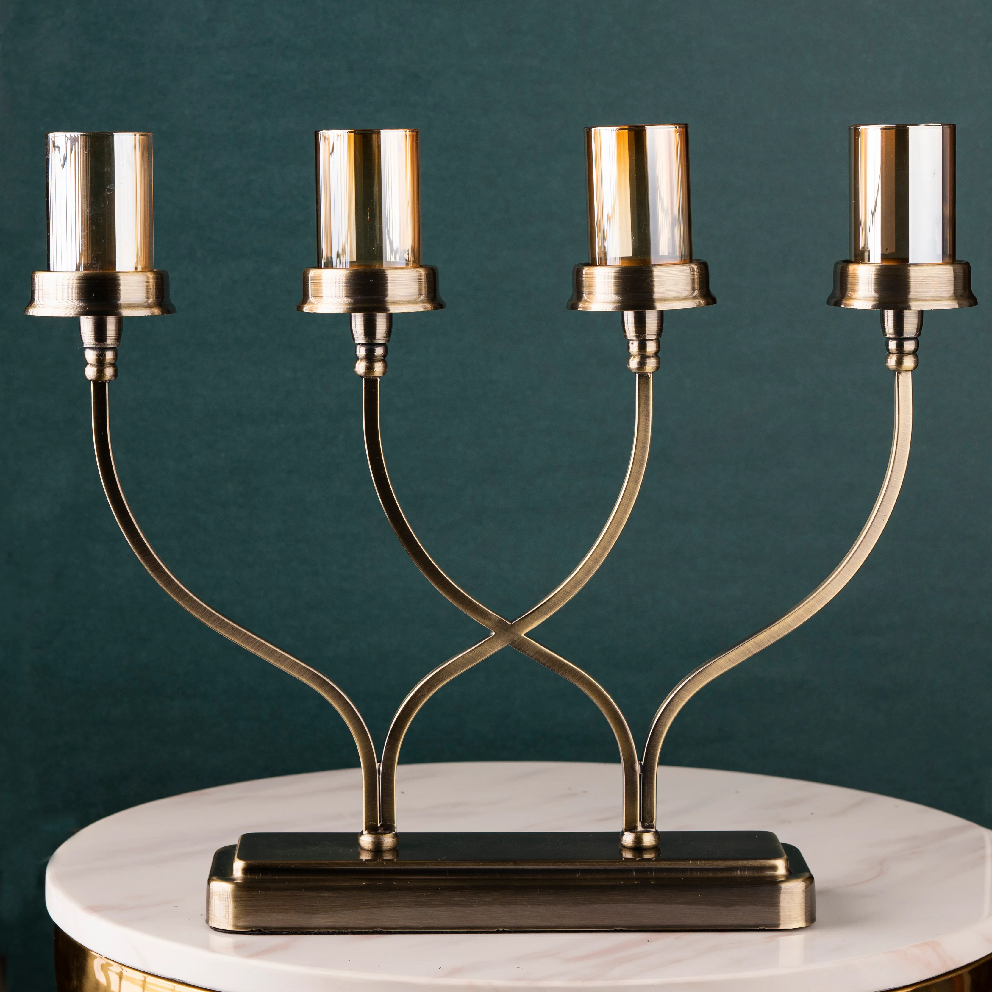 The Four Piece Menorah Inspired Decorative Candle Stand - Image 3