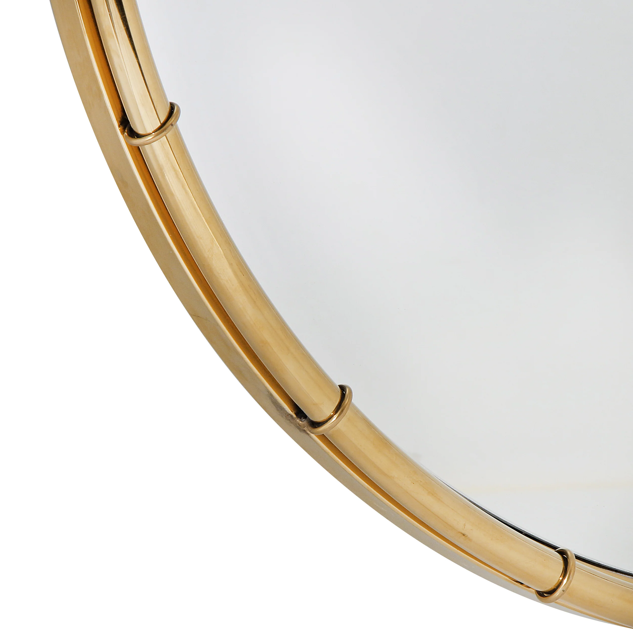 The Golden Ribbed Decorative Wall Mirror - Image 4