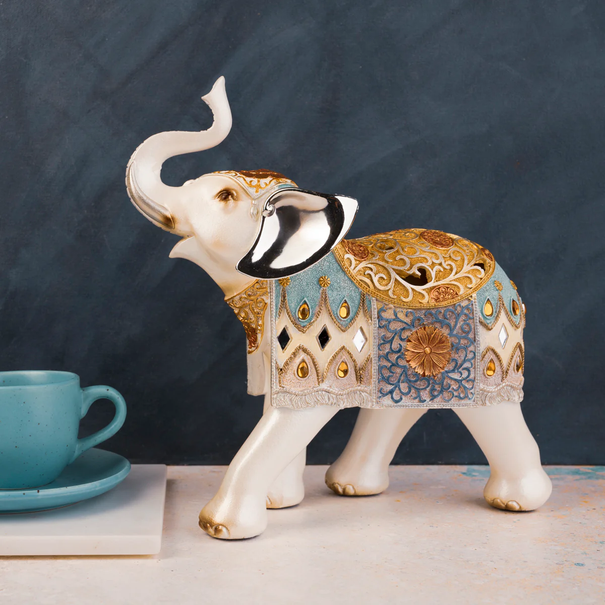 The Jaipur Royal Elephant Table Decoration Showpiece - Big - Image 2