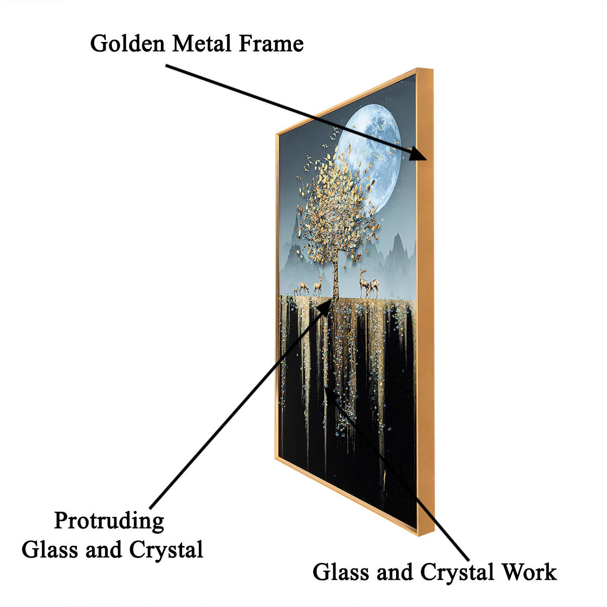 The Magical Tree Crystal Glass Nature Painting & Wall Decoration Items - Image 3