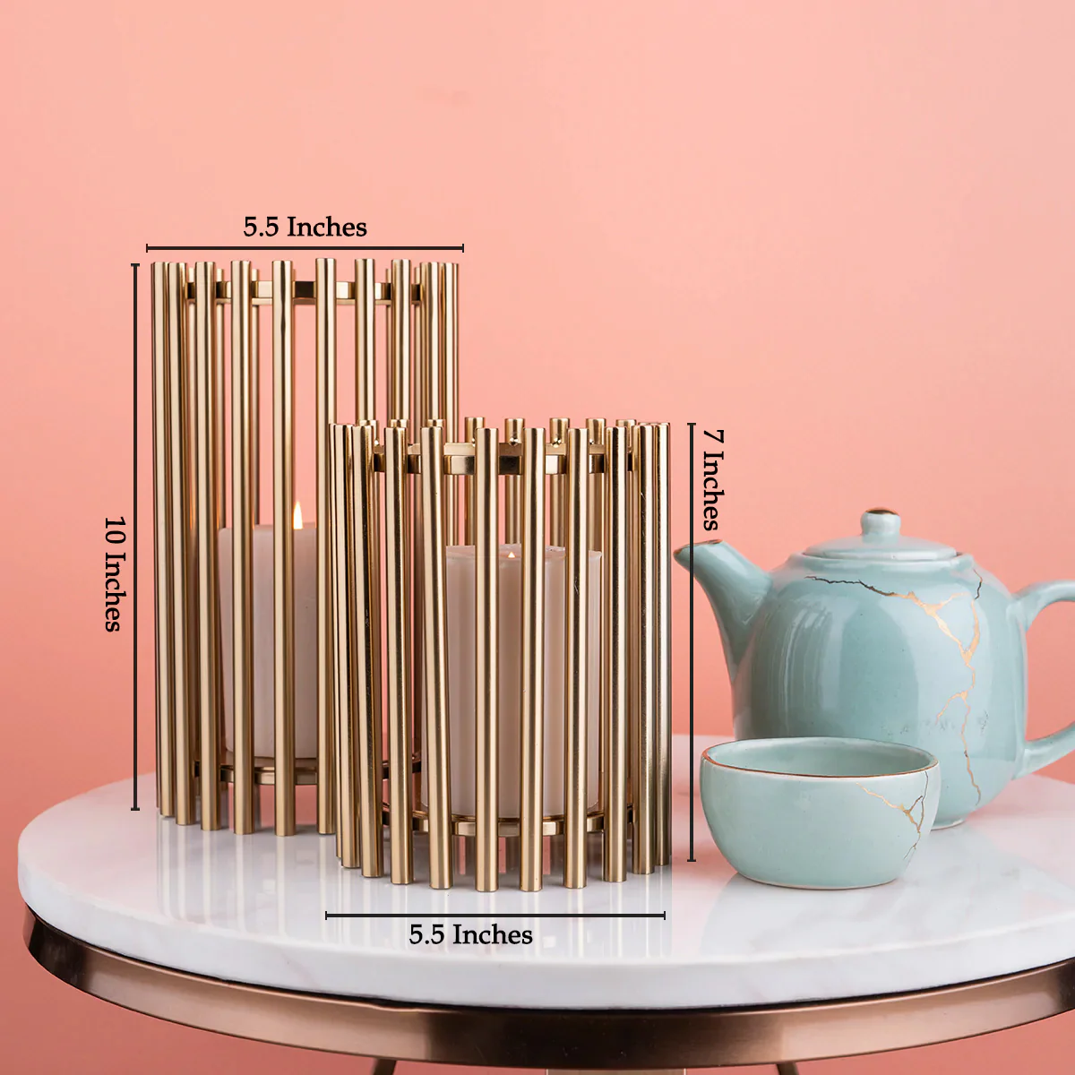 The Mystique Tube Candle Stand - Pair - Image 3