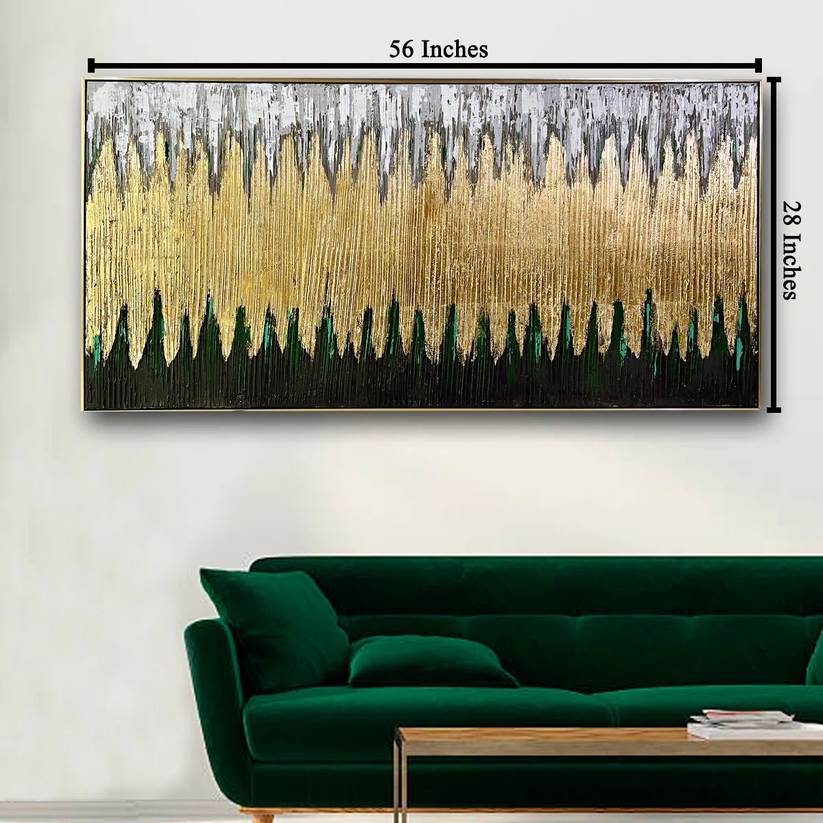The Natures Love Melting Pot 100% Hand Painted Wall Painting (With Outer Floater Frame) (28 x 56 Inches) - Image 2