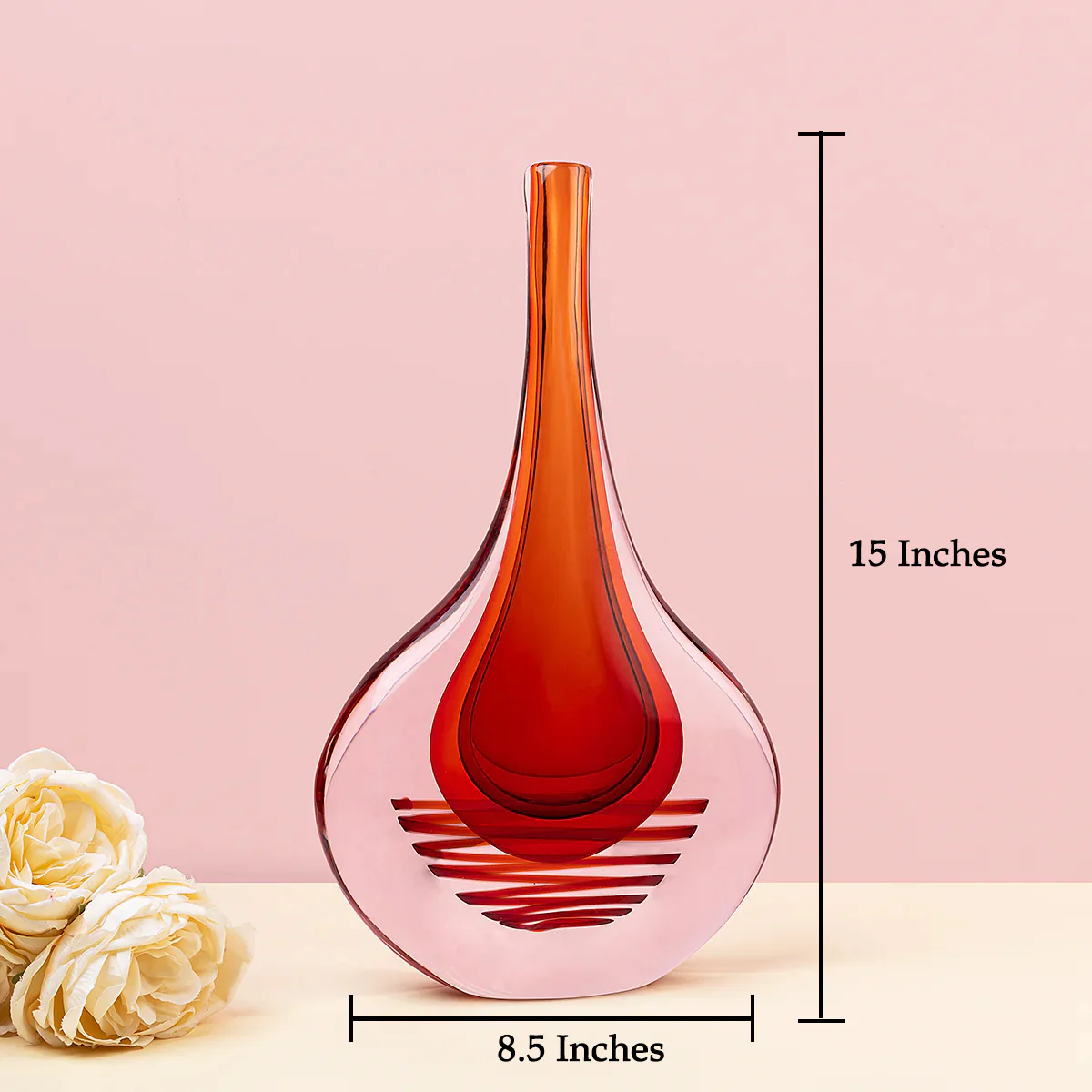 The Ocean Prism Handblown Glass Decorative Vase - Image 2